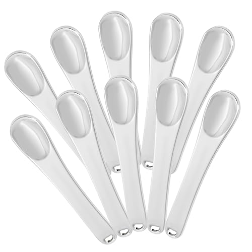 iplusmile Augencreme Löffel 10 Stück Kosmetikspatel Hautpflegespatel für Gesichtspflege mit Aufhängeloch von iplusmile