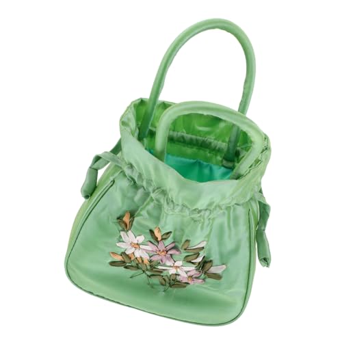 iplusmile Bestickte Mutterhandtasche bestickte Handtasche Sticked Draw String Handtasche hochzeit braut geldbörse Clutch-Geldbörse mit Stickerei gestickte Griffbeutel Polyester Grün von iplusmile