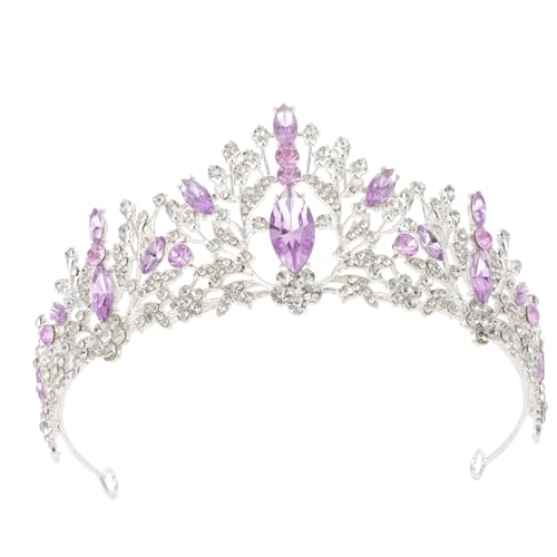 iplusmile Braut Kopfschmuck Diadem mit Strasssteinen Handgefertigtes Tiara Stirnband für Hochzeit Geburtstag Fest Komfortabel und Hautfreundlich für Damen und Mädchen von iplusmile