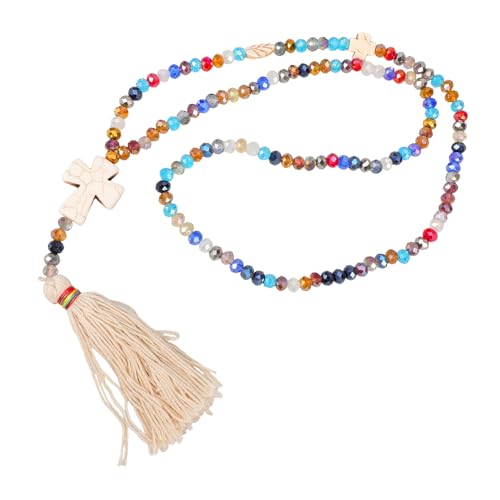 iplusmile Bunte Halskette mit Quasten Anhänger Vielseitige Pullover Kette für Damen Modischer Boho Schmuck für Party und Alltag von iplusmile