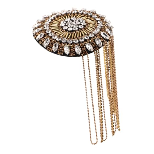 iplusmile DIY Quaste Schulterklappen Gliederkette mit Funkelnden Strasssteinen Handgefertigte Schulterabzeichen für Kleidung und Taschen Multifunktionales Kostümzubehör Gold iplusmile DIY Quaste Schulterklappen Gliederkette mit Funkelnden Strasssteinen Handgefertigte Schulterabzeichen für Kleidung und Taschen Multifunktionales Kostümzubehör Gold von iplusmile