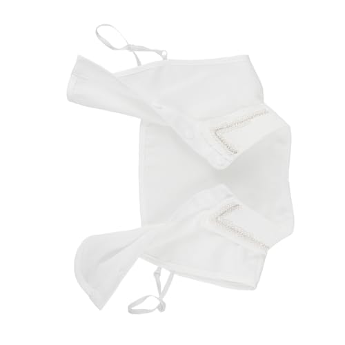 iplusmile Abnehmbarer Fake Kragen für Damen Weiß mit Juwelen Dekorativer Kragen für Partys und Büro Strass Imitat Hemdkragen Modisches Accessoire für Verschiedene Anlässe von iplusmile