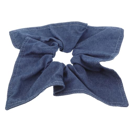 iplusmile Denim Haargummi Quadratisch Elastisch Schonend für Dickes Lockiges Haar Modischer Jeans Haarschmuck Damen Mädchen Vielseitig als Haarband Stirnband oder Halstuch in Blau von iplusmile