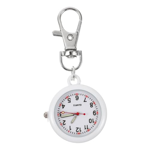 iplusmile Damenuhr Schwesterntisch Ansteck-digitaluhr Digitaluhr Uhr Schlüsselring Uhr Herrenuhren Schlüsselanhänger Pflege Rostfreier Stahl Brustuhr Mann Weiß von iplusmile