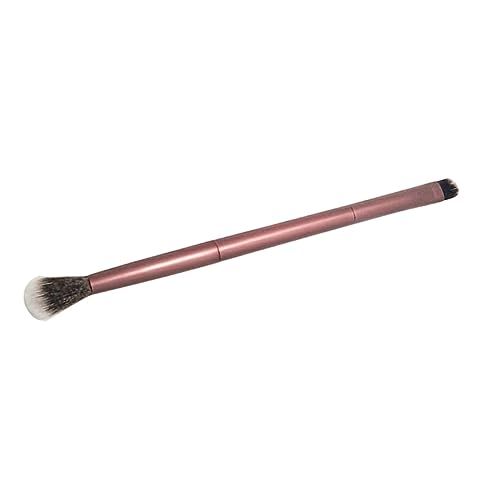 iplusmile Doppelseitiger Professioneller Make Up Pinsel mit Aluminiumgriff Premium Faserborsten für Gleichmäßiges Auftragen von Augenbrauen und Lidschatten Tragbares Kosmetik Tool von iplusmile