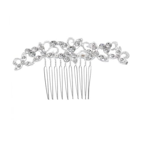 iplusmile Eleganter Braut Haarkamm mit Funkelnden Strasssteinen Modischer Haarschmuck für Damen Geeignet für Hochzeit Party und Besondere Anlässe Silberner Kopfschmuck für Stilvolles von iplusmile