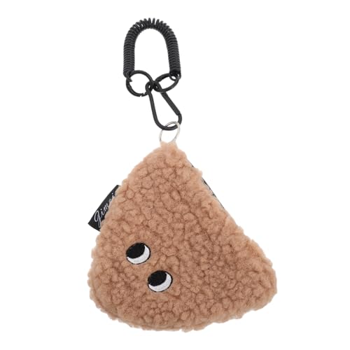 iplusmile Süße Kleine Geldbörse Mit Reißverschluss Onigiri-Design Plüsch Schlüsselanhänger Geldbörse Mini Münzhalter Kawaii Aufbewahrungstasche Für Wechselgeld von iplusmile