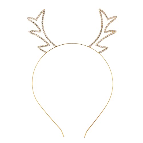 iplusmile Glitzernder Rentier Haarreif mit Funkelnden Strassgeweihen Elastisches Party Haarband für Weihnachten Komfortabel und Langlebig Geeignet für Erwachsene und Festlicher Haarschmuck von iplusmile