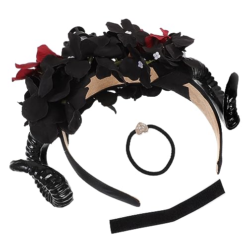 iplusmile Gothic Schäferhörner Haarreif Cosplay Stirnband Teufelshörner Halloween Kostüm Party Accessoire für Erwachsene von iplusmile