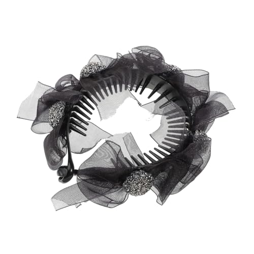 iplusmile Haarklammer Schleifen Design Netzstoff mit Strass Starker für Dünnes und Dickes Haar Modischer Haarschmuck Damen Vielseitiger Haar Clip für Alltag Hochzeit und Party von iplusmile