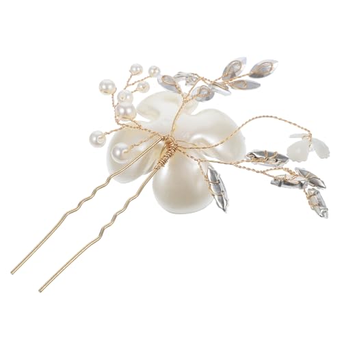 iplusmile Haarnadel Aus Glas U-förmige Blume Haarschmuck Für Braut Hochzeit Kopfschmuck Haargabel Für Frauen Seitlicher Dutt Hochzeitsschmuck von iplusmile