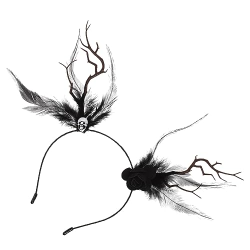 iplusmile Halloween Haarschmuck Haarreif Mit Schwarzem Federdesign Kreativer Kopfschmuck Für Junge Mädchen Vielseitig Einsetzbar Leicht Und Langlebig Für Kostümpartys Und Festliche Anlässe von iplusmile