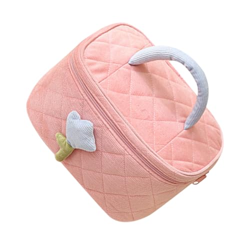 iplusmile Hochwertige Cord Kosmetiktasche Große Kapazität Leichte Tragbare Make Up Aufbewahrungstasche Für Teenager Mädchen Süßes Design Multifunktional Organizer von iplusmile