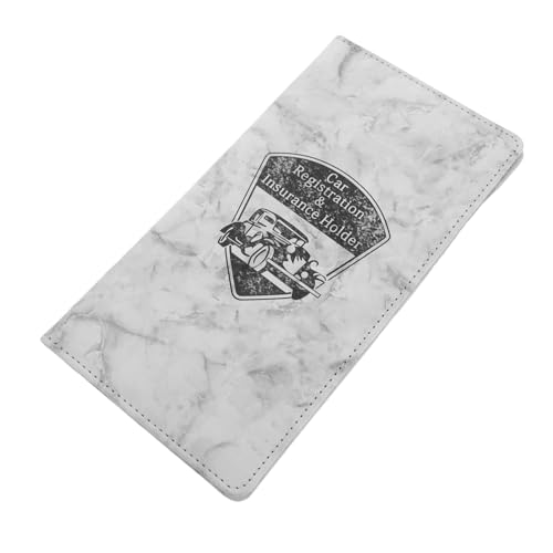 iplusmile Kfz-dokumentenhalter Marmor-Design Organizer Für Fahrzeugscheine Führerschein Und Versicherungsunterlagen Eleganter Auto-dokumenten-Organizer von iplusmile