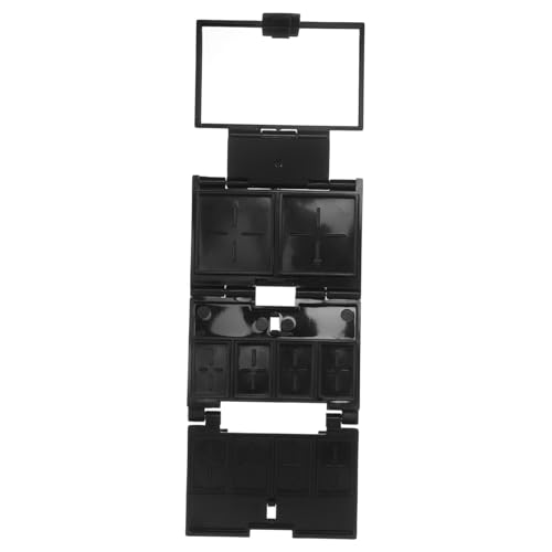 iplusmile Klapperblatt -Make -up -Tablett Tragbare Lackpalette Schminktasche klein Lidschatten-Fälle Palette aus Kunststoff Make -up -Paletten Organisatoren und Lagerung Abs Schwarz von iplusmile