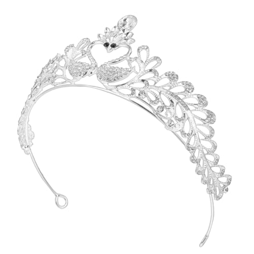 iplusmile Kristallkrone mit Design Leichte Braut Tiara aus Langlebigem Legierungsmaterial Komfortabel für Hochzeit Fotoshooting und Party Silberfarbenes Mädchen Zufällige Zufällige Farbe von iplusmile
