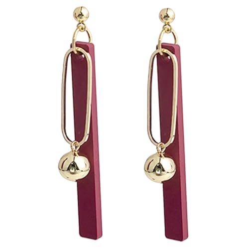 iplusmile Lange Bunte Quasten Ohrringe Damen Hängende Statement Ohrringe für Herbst Winter Geometrische Lange Ohrhänger Vielseitiger Schmuck für Party Alltag und Festliche Anlässe von iplusmile