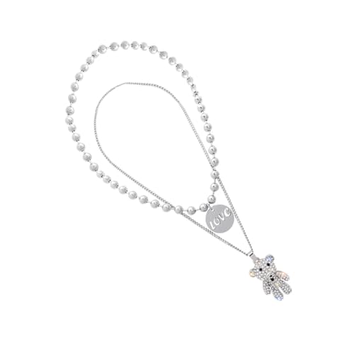 iplusmile Little Bear Halskette Damen Teilig Strass Anhänger Schmuck für Mädchen und Frauen Langlebig und Angenehm Passend zu Besonderen Anlässen Wie Partys und Geburtstagen von iplusmile