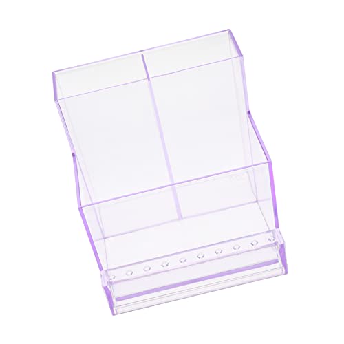 iplusmile Nagelfräser Bits Aufbewahrungsbox mit Praktischen Fächern Kunststoff Nagelbohrer Halter für Schleifköpfe Organizer für Maniküre und Nageldesign Transparentes Aufbewahrungsetui von iplusmile