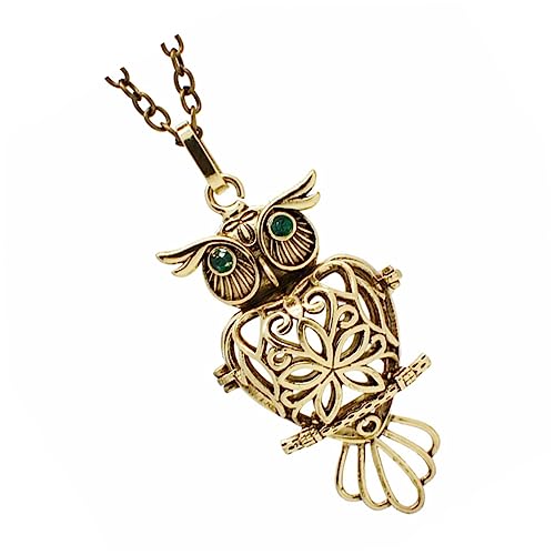 iplusmile Owl Diffuser Halskette für Damen Aromatherapie Anhänger aus Langlebiger Legierung Vintage Aromakugel Schmuck für Frauen Modisches Accessoire von iplusmile