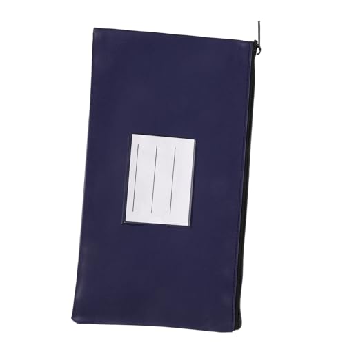 iplusmile PU Leder Geldbeutel mit Reißverschluss und Kartenfach Multifunktionale Banktasche für Dokumente Geld und Quittungen Robuste Aufbewahrungstasche für Geschäftsreisende und von iplusmile