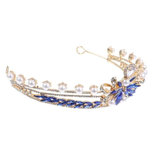 iplusmile Perlbogenkrone Braut königlich Zu Korona kleine Tiara Mädchenkrone Prinzessinnenkronen Krone für Mädchen Prinzessin Krone Diademe Kronen für Frauen Tiara für Mädchen Kunstperlen von iplusmile
