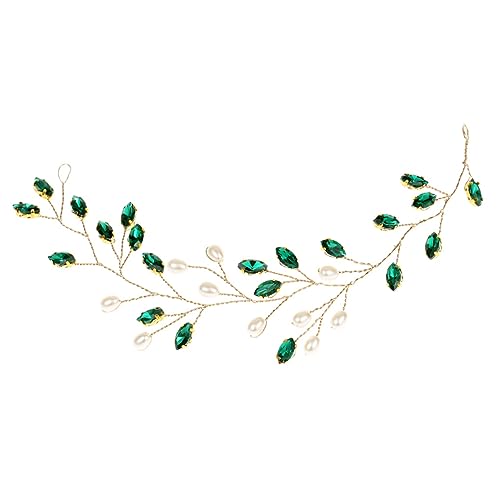 iplusmile Perlen Haarreif Brautschmuck mit Strass und Perlen Dekoratives Haaraccessoire für Hochzeit Party Brautjungfern Handgefertigtes Feines Haarschmuckstück für Damen von iplusmile