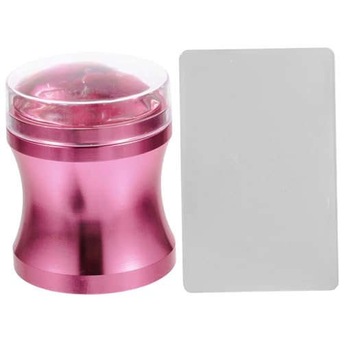 iplusmile Professioneller Nagelstempel Großer Transparenter Silikonkopf Langlebiger Nagelkunst Stempel mit DIY Maniküre Schablone Vielseitiges Nagelkunst Werkzeug für Salon Zufällige Farbe von iplusmile