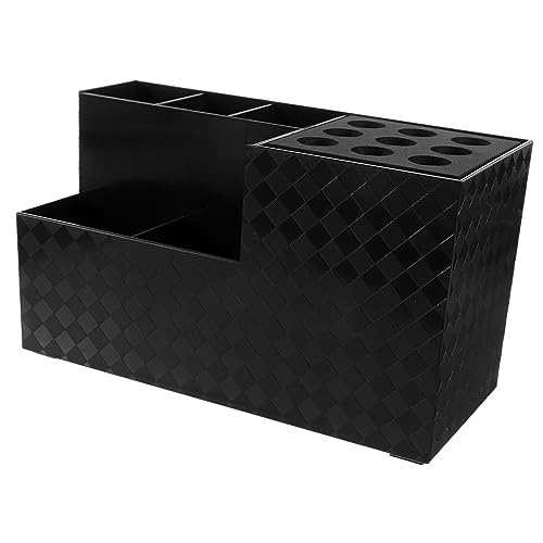 iplusmile Professioneller Salon Scherenhalter Haarscheren Organizer Schwarz Multifunktionale Aufbewahrungsbox für Friseurzubehör und Stylingwerkzeuge Desktop Haarwerkzeug Organizer von iplusmile