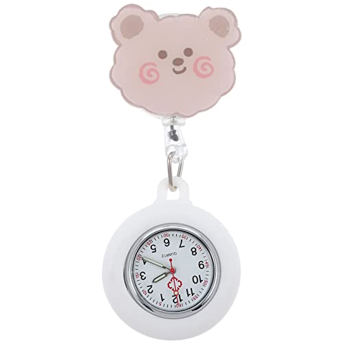 iplusmile Pulsuhr Taschenuhr Cartoon Einziehbar Armbanduhr Quarzuhr Ansteckuhr Krankenschwesternuhr Pflege FOB- Uhr für Doktor Schwesternuhr von iplusmile