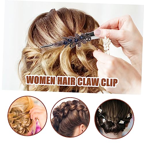 iplusmile Retro Großer Metall Haarklammer mit Funkelnden Strasssteinen Dekorativer Haarclip im Duckbill Stil für Damen Leichter Haarschmuck für Partys Karneval und Festliche Anlässe von iplusmile