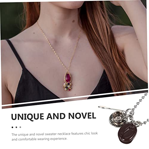 iplusmile Retro Lange Pulloverkette mit Kaffee Tassen Anhänger Legierte Damen Halskette Modischer Schmuck für Besondere Anlässe Boho Stil Auffälliges Design von iplusmile