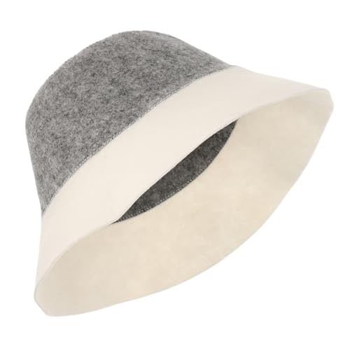 iplusmile Saunahut aus Saugfähigem Atmungsaktiv und Isolierend Fischerhut Design Vielseitig für Sauna Bad und Haarwäsche Wiederverwendbare Kopfbedeckung für Damen und Herren von iplusmile