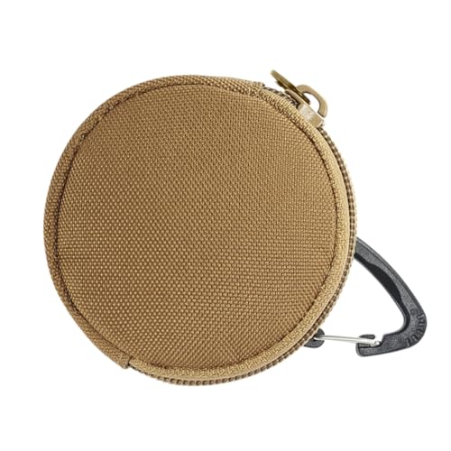 iplusmile Schlüsseltasche zur Aufbewahrung Münzkartentasche Mini-Multifunktionstasche kleine Geldbörse Kleingeldbörse für Münzen Münzbeutel Schlüsselanhänger Kabelorganisator Nylon Hellbraun von iplusmile