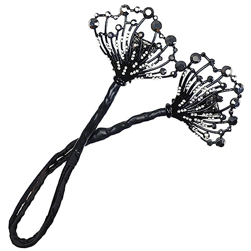 iplusmile Schwarzer Haarknoten Former mit Strasssteinen Einfacher Dutt Helfer für Frauen und Mädchen Modisches Styling Tool für Schnellen Eleganten Haarknoten Vielseitig und Praktisch von iplusmile