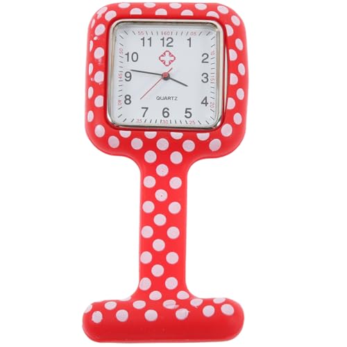 iplusmile Damen Silikon Taschenuhr Für Krankenschwestern Quadratische Medizinische Fob-Uhr Mit Druckdesign Für Ärzte Und Pflegepersonal Langlebig Und Praktisch von iplusmile