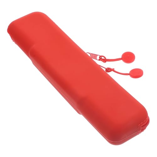 iplusmile Silikon Make Up Pinsel Organizer Tasche mit Reißverschluss Kompakter Kosmetik Organizer für Reisen Staubdicht Leicht zu Reinigen Praktischer Make Up Pinselhalter für Unterwegs von iplusmile