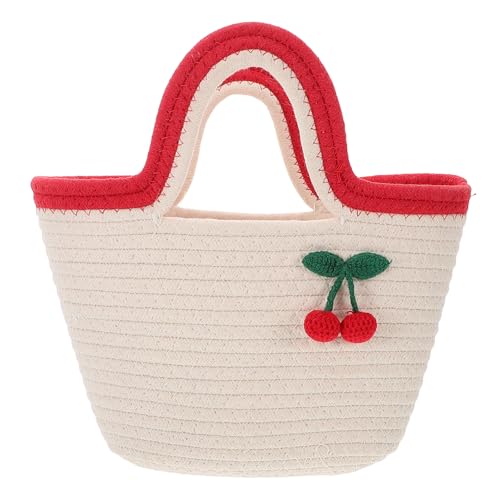 iplusmile Sommer Handtasche Baumwollgewebe Frauen Strandtasche Kirschdesign für Hochzeiten Reisen und Strandurlaube iplusmile Sommer Handtasche Baumwollgewebe Frauen Strandtasche Kirschdesign für Hochzeiten Reisen und Strandurlaube von iplusmile