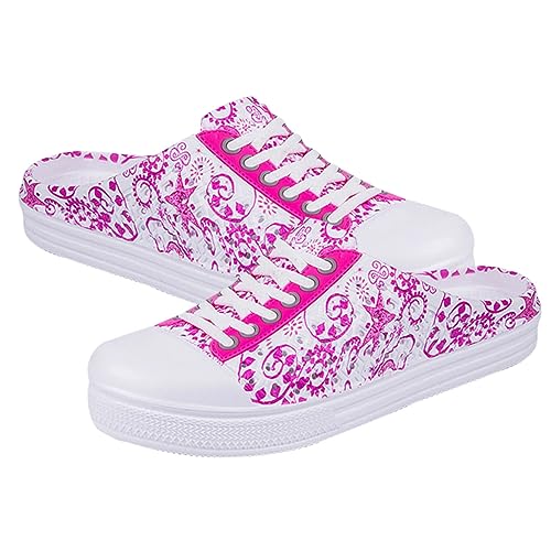 iplusmile Sommerliche Atmungsaktive Sandalen mit Modischem Graffiti Design Schnürung für Sicheren Halt Vielseitige Strand und Outdoorslipper in Leicht und für Damen von iplusmile