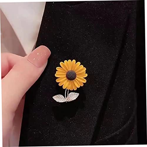 iplusmile Sonnenblumen Brosche für Damen Anstecknadel mit Glatter Oberfläche Vielseitiger Schmuck für Kleidung Schal und Anzug Stilvolle Damen Broschen Accessoires von iplusmile