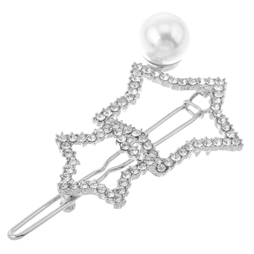 iplusmile Stern Haarspangen Silber Hohle Haarspangen Mit Strass Geometrische Haarnadeln Aus Zinklegierung Stilvolle Haarschmuck Für Frauen Für Casual Und Formelle Anlässe von iplusmile