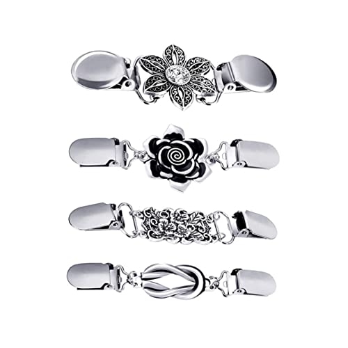 iplusmile Teiliges Vintage Cardigan Clips aus Hochwertigem Metall Langlebige Rostfreie Jackenschließen mit Polierten Kanten Leichte und Dekorative Umhang und Strickjackenhalter für Pullover von iplusmile