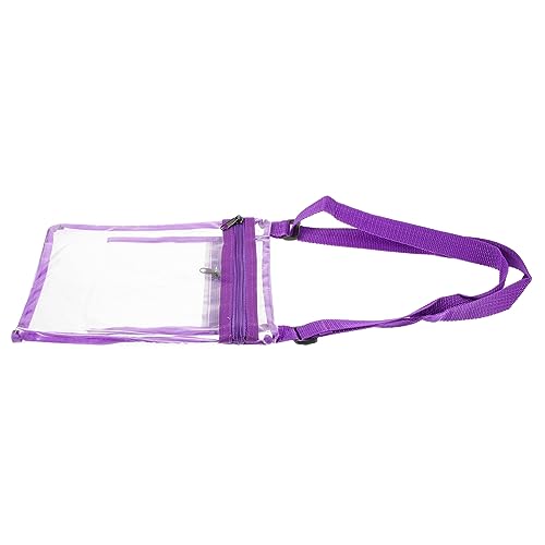 iplusmile Transparente Kupplung klein transparente Tasche Durchsichtiger Kartenhalter im Portemonnaie Geldbörsen Klarer Tasche tragbar klare Geldbörse die Tragetasche klar Polyester Violett von iplusmile