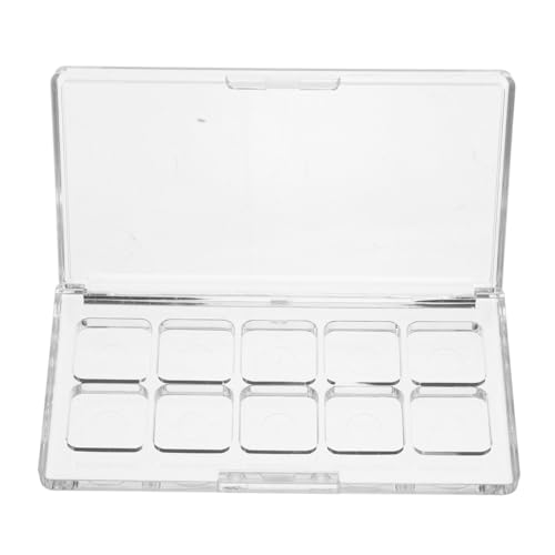 iplusmile Transparente Lidschatten Palette Fächer Nachfüllbar mit Schutzdichtung Leere Make Up Box für Lidschatten Lippenstift und Aquarellfarben DIY Kosmetik Organizer für Reisen von iplusmile