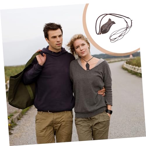 iplusmile Vintage Holzfisch Anhänger Halskette für Damen Herren Leichter Hautfreundlicher Schmuck Strickpullover Kette mit Einzigartigem Ethno Design für Alltag und Festtage von iplusmile