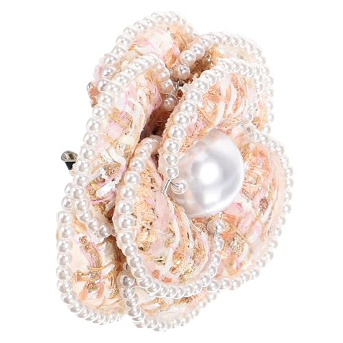 iplusmile Vintage Perlenbrosche Blüten Anstecknadel für Damen Kreative Hut und Jackenbrosche Schalbrosche Vielseitiges Accessoire für Anzug Kleid und Rucksack Beige von iplusmile