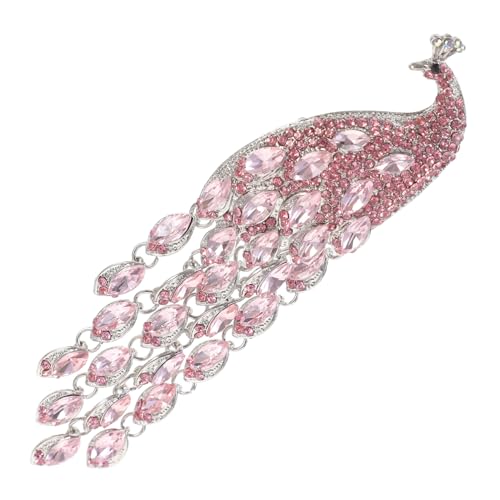 iplusmile Vintage Strass Pfau Brosche mit Quaste Damen Anstecknadel für Kleidung Pullover Mantel Eleganter Schmuck für Hochzeit Party Valentinstag Muttertag von iplusmile