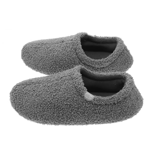 iplusmile Warme Hausschuhe Herren Plüsch Memory Foam Kuschelige Indoor Slipper mit Fleece Futter Rutschfest Badezimmer Pantoffeln Komfortable Winterfilzschuhe von iplusmile
