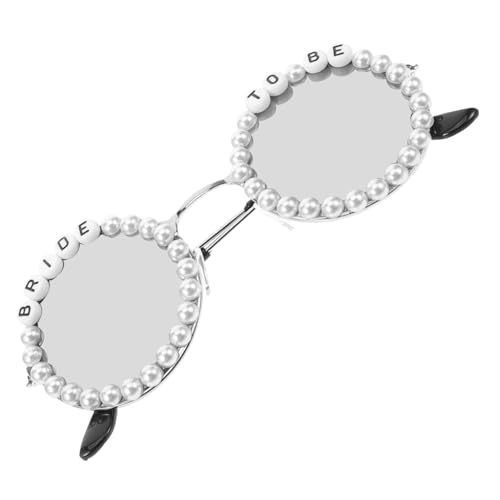 iplusmile Wasserstrahl Perlen Sonnenbrille Damen Bachelorette Party Accessoire Modisch Elegant Komfortabel für Braut und Frauen für Junggesellinnenabschied und Festliche Anlässe von iplusmile