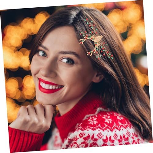 iplusmile Weihnachtlicher Rentier Haarschmuck Strass Haarklammer für Hohe Pferdeschwanz Festliche Styling Accessoires für Frauen Mädchen Weihnachten Party von iplusmile